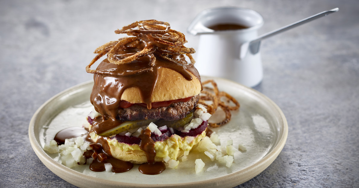 Bøfsandwich med brun sovs | Arla