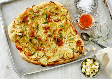 Pizza med kartoffel