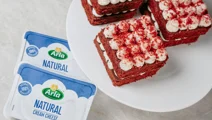 Mini Red Velvet con Arla Queso de untar Natural