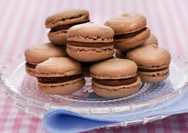 Chokladmacarons med moccakräm