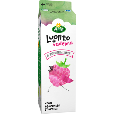 Arla Luonto+ AB vadelmajogurtti 1kg laktoositon