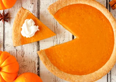 Traditional American pumpkin pie