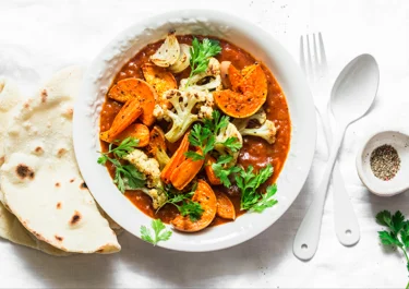Cauliflower Curry with Sweet Potatoes