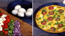 Zoete paprika frittata