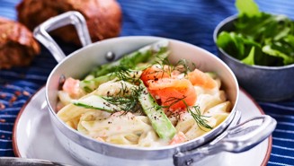 Kermainen lohipasta