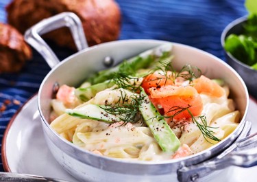 Kermainen lohipasta