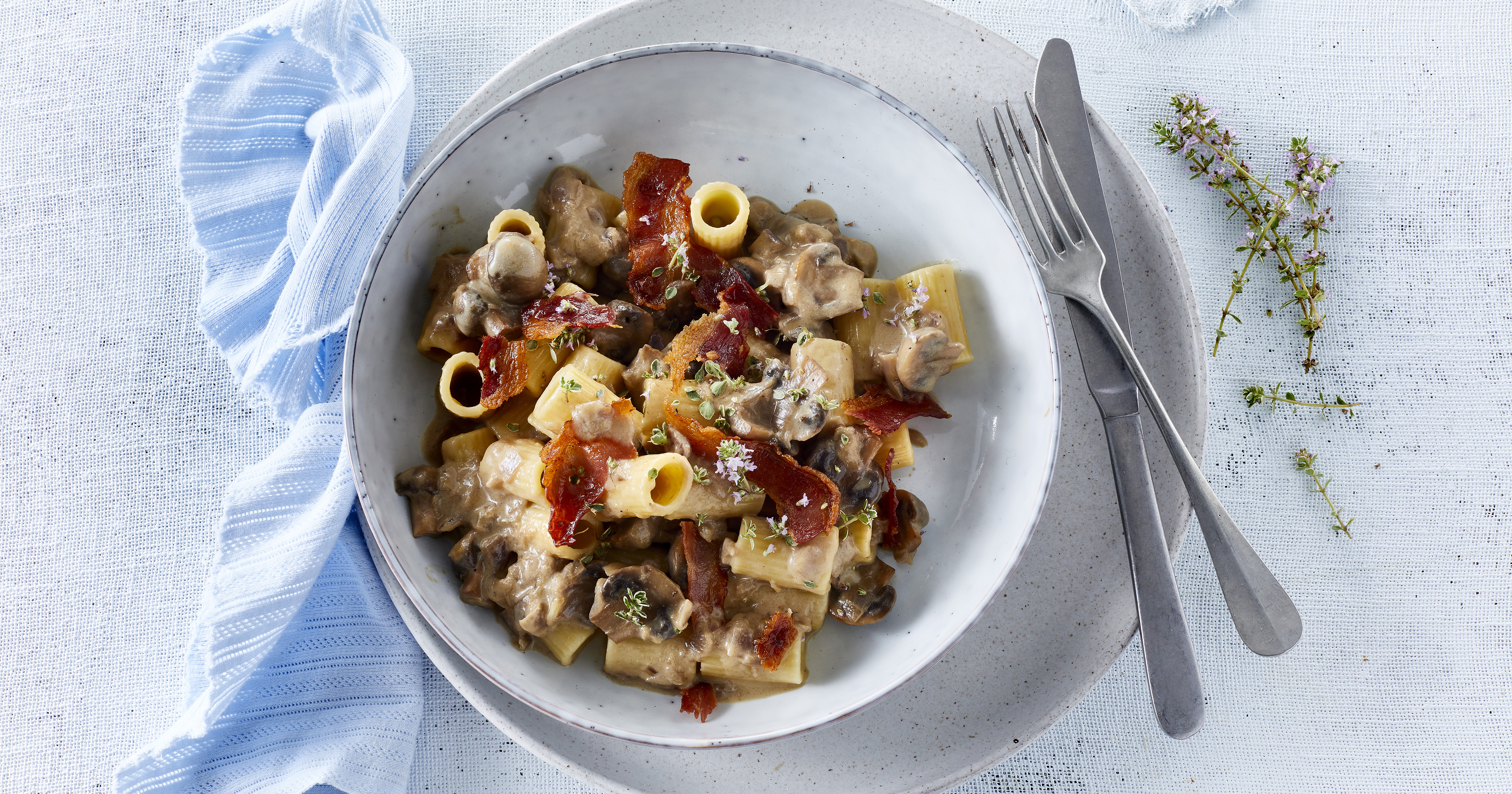 Pasta i champignonsauce