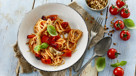 Pasta med bagte tomater