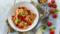 Pasta med bagte tomater