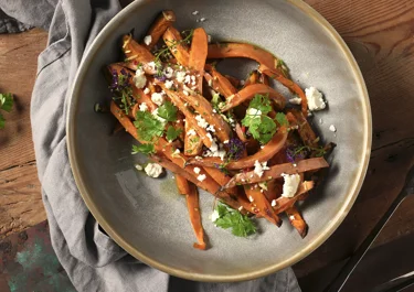 Frietjes van zoete aardappel uit de airfryer