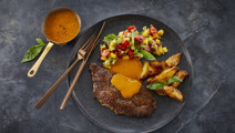 Ribeye steaks og mangosalsa