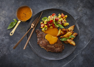 Ribeye steaks og mangosalsa