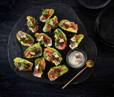 Romaine lettuce canapes