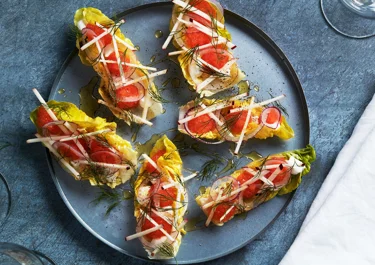 Löjrom i salladsblad