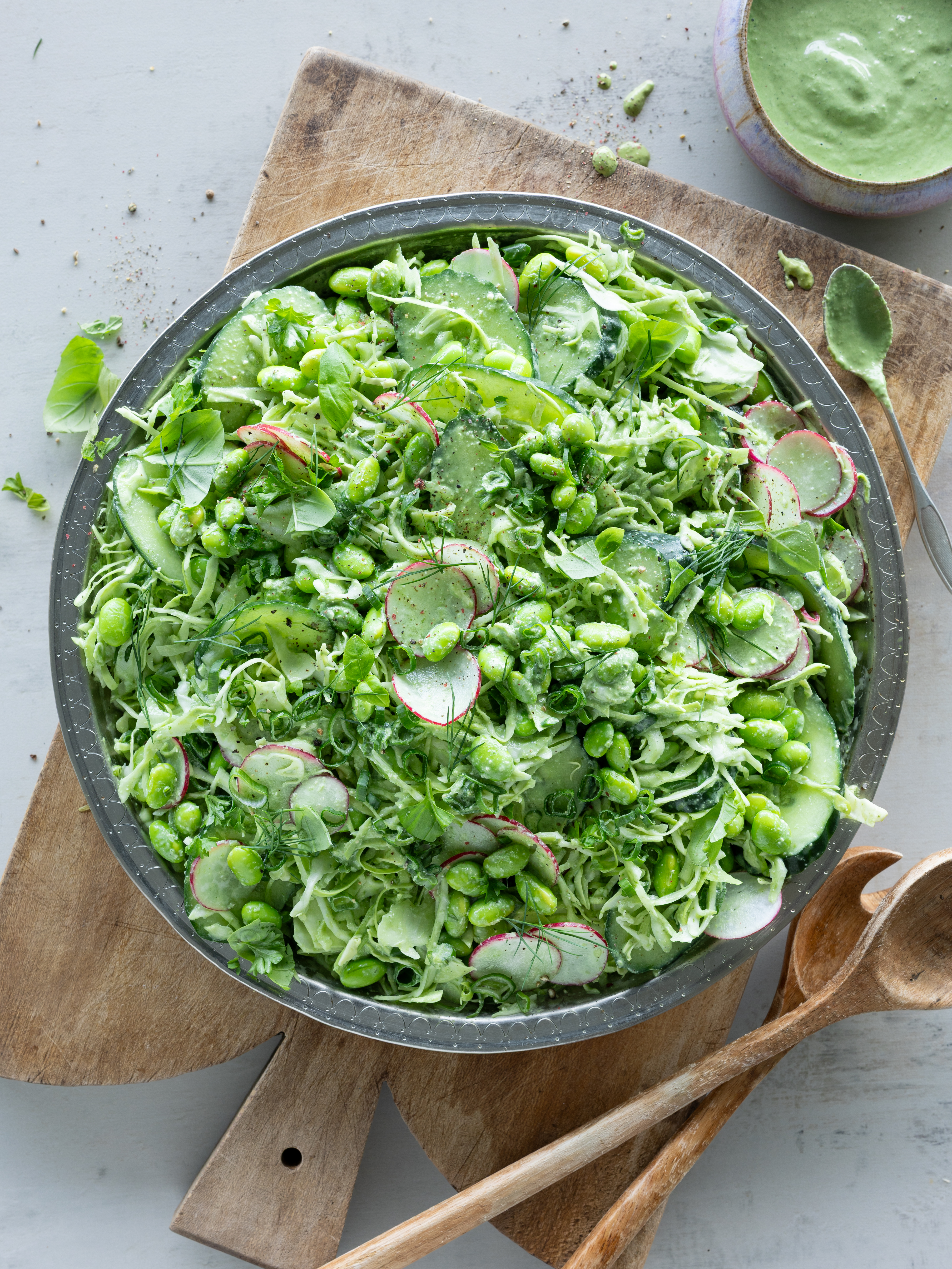 Green Goddess Edamame salat