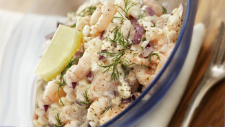 Karins fräscha skagenröra med cottage cheese