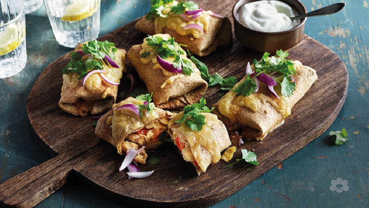 Creamy chicken enchiladas 