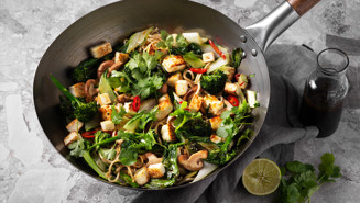 Paneer wok med koriander och lime