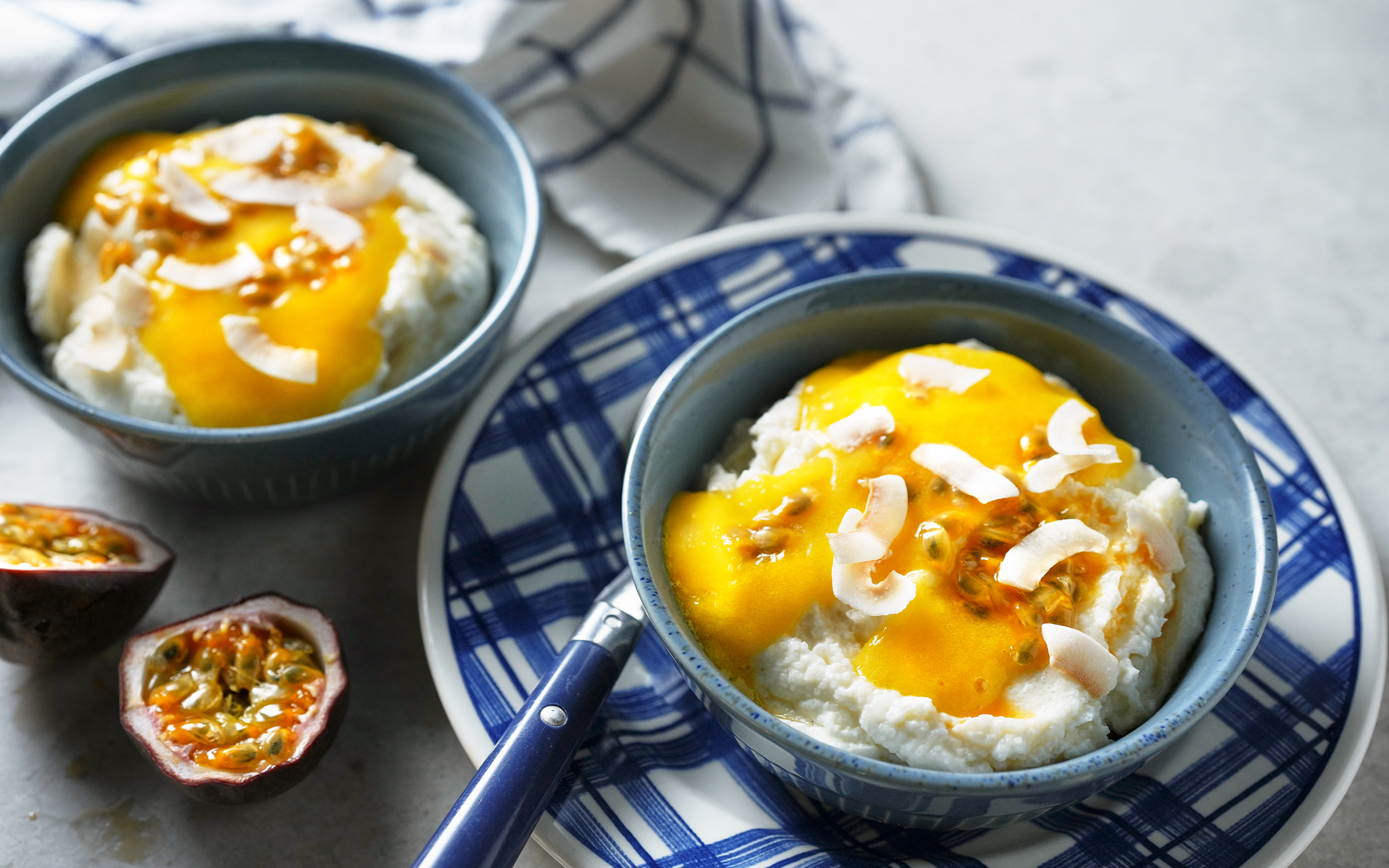 Mannagrynsbowl med mango och kvarg