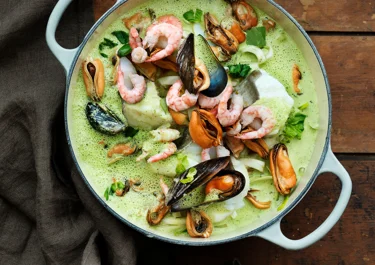 Casserole med torsk och musslor