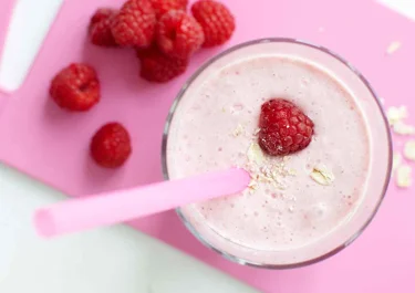 Hallonmjölk med havre