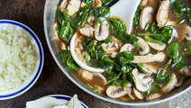 Suppe med spinat og kylling