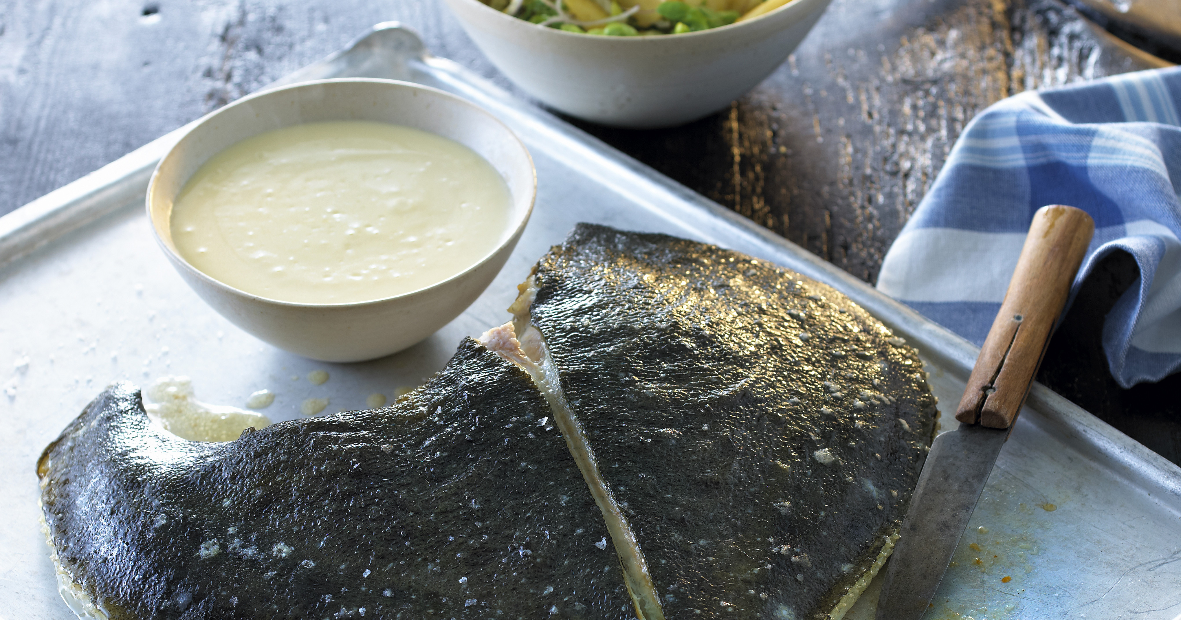 Pighvar med hollandaisesauce