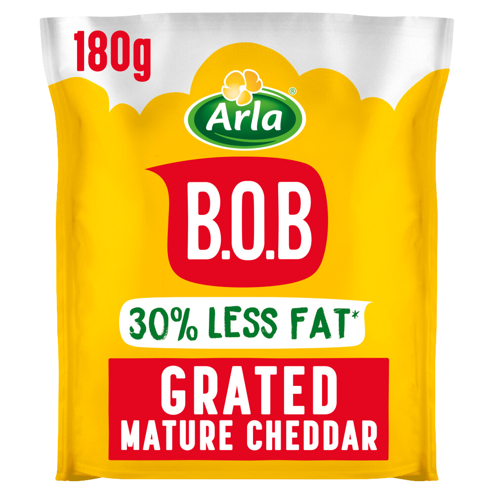 Arla Best Of Both Milk (B.O.B) Mature Cheddar Grated 180g | Find ...