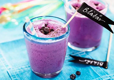 Blåbär- och vaniljshake