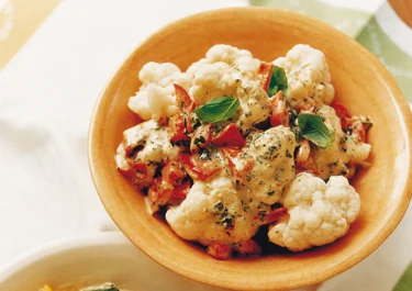 Blomkål i grädde med pesto