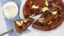 Kladdkaka med Polly och färskostswirl