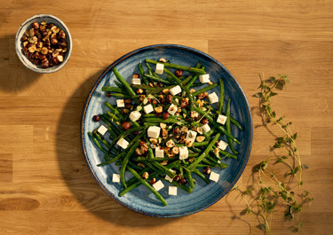 Paistetut vihreät pavut