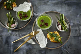 Asparges og hytteost på 3 måder