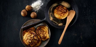 Pancakes πατάτας με τυρί κρέμα