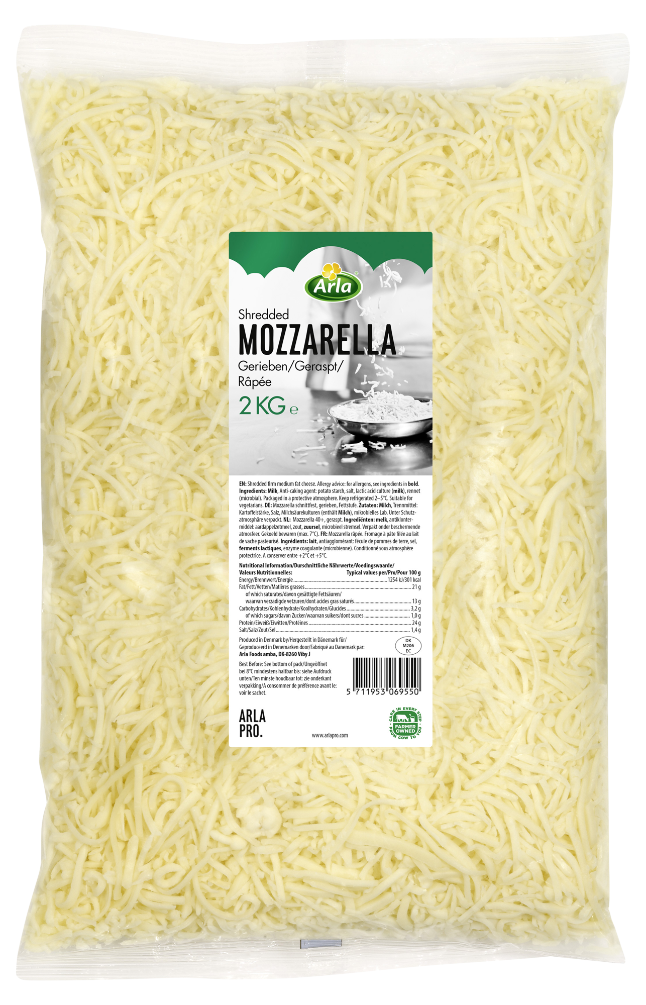 Arla® Pro Mozzarella gerieben, 2kg