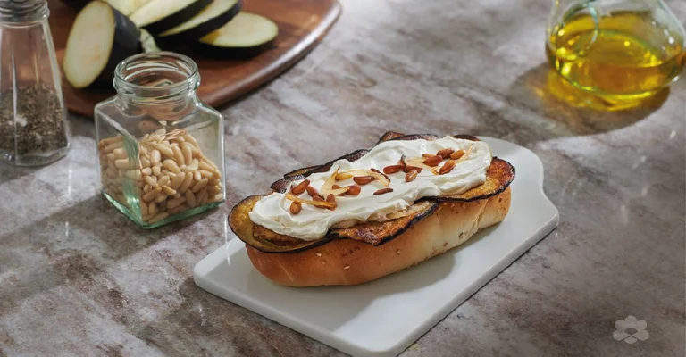 Samoon Bread with Puck Labneh