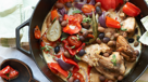 Kaninragout med tomat og peberfrugt