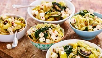 Pasta med spenat och vitost