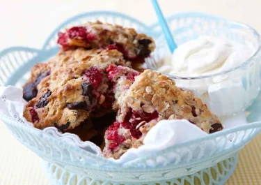 Hallonscones med choklad