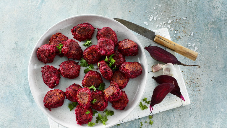 Rødbedefrikadeller