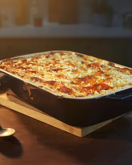 PASTA AL FORNO CON MANZO