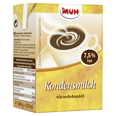 MUH Kondensmilch 7,5% Fett, wärmebehandelt