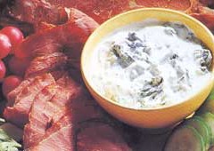Rökt lammfiol med spenatyoghurt