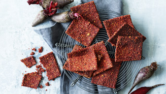 Rødbedeknækbrød