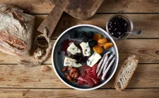 Blue Cheese with nuts, bresaola, sausages, fruits and berries