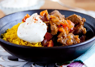 Tagine på lamm med torkad frukt