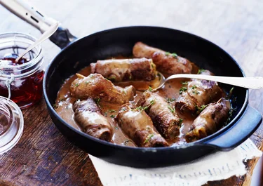 Oxrullader med senapssting