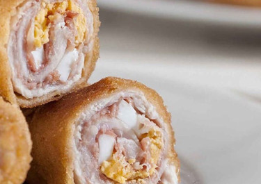 Flamenquines caseros con Arla Cheddar