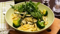 Vegetarisk pasta med pesto