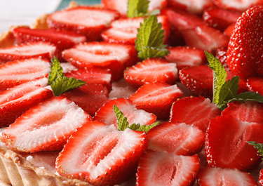 Tarta de fresas y queso
